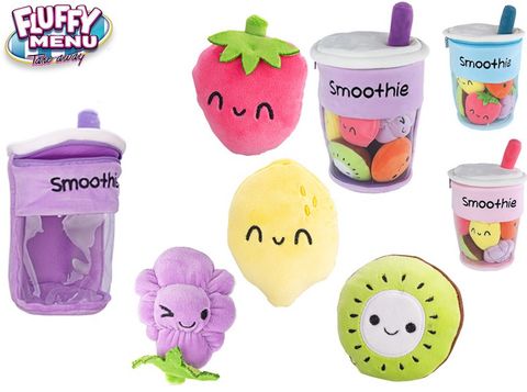 Obrázek produktu: Smoothie nápoj 33 cm plyšový s ovocem, mix barev