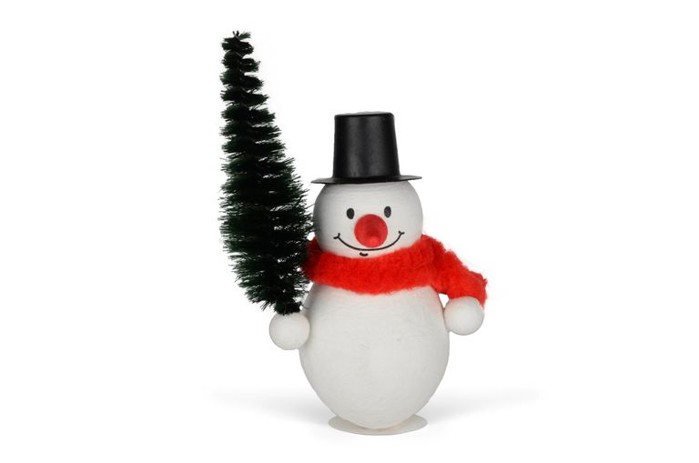 Sněhuláček se stromečkem 77mm, 2ks v sáčku