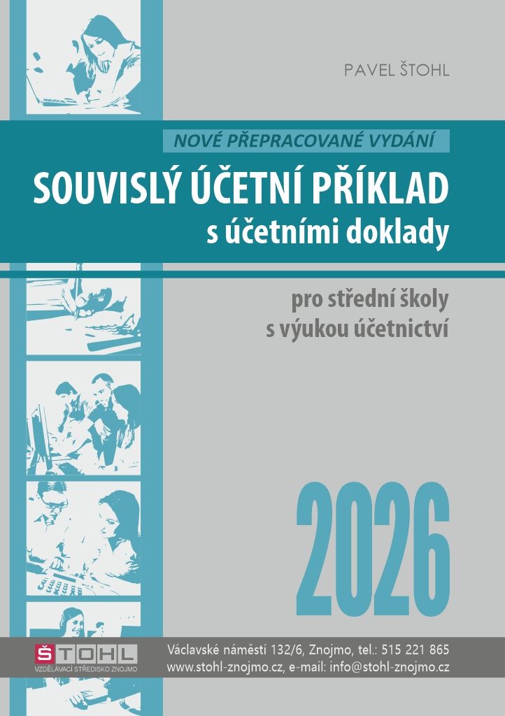Souvislý účetní příklad s účetními doklady 2026
