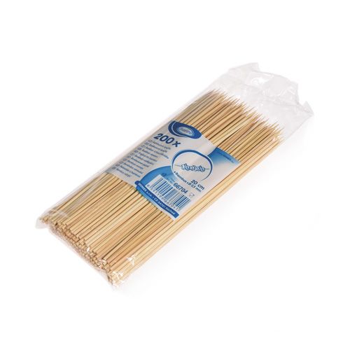 Špejle hrocená bambusová - 20 cm, průměr 2,5 mm - 200 ks