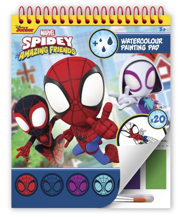 Levně Spidey blok s omalovánkami a barvami