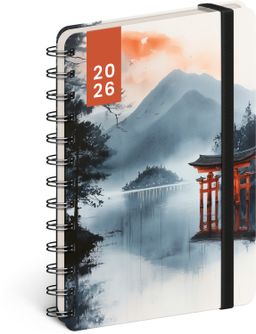 Obrázek produktu: Spirálový 18měsíční diář Petito – Japonsko 2025/2026, 13 × 18 cm