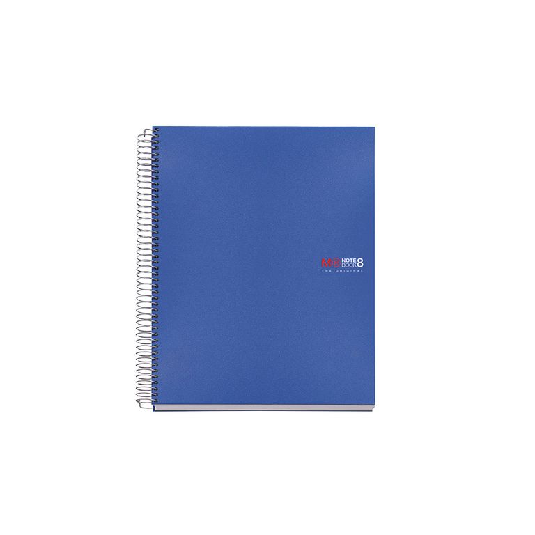 Spirálový blok BASIC s rozdělovači, A5, 200 listů, 70 g, linkovaný - modrý