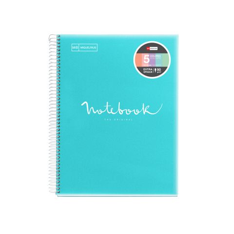 Obrázek produktu: Spirálový blok Emotions A5, PP, 120 listů, 90 g, linkovaný - světle modrý