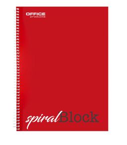 Obrázek produktu: Spirálový blok OFFICE Products A4, 80 listů, 70 g - linkovaný