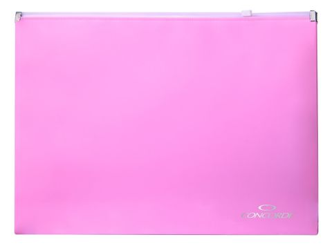 Obrázek produktu: Spisové desky CONCORDE se zipem A4 PP - pastel růžová