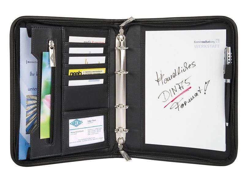 Spisovka WEDO A5, imitace kůže/tkanina - zip