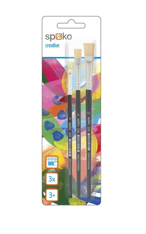Obrázek produktu: SPOKO sada štětců, 3 ks (ploché 4, 8, 12)