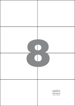 Obrázek produktu: Spoko Samolepicí etikety A4 100 listů - 105 × 74 mm