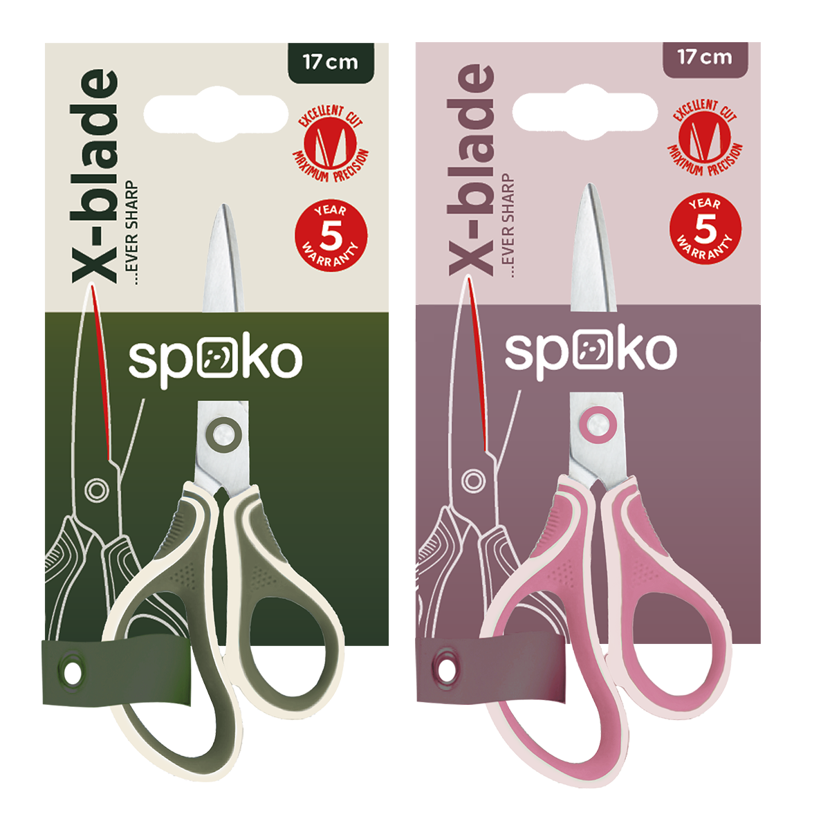 Spoko Školní nůžky 0532 studentské 17 cm - mix barev