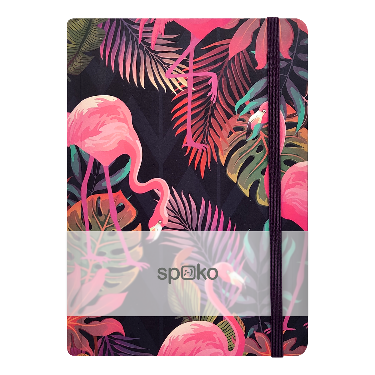 Spoko Zápisník A5 linkovaný 96 stran - Jungle - plameňák