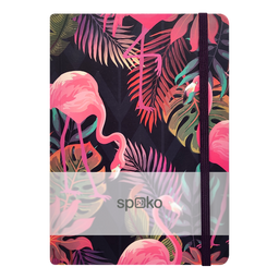 Obrázek produktu: Spoko Zápisník A5 linkovaný 96 stran - Jungle - plameňák