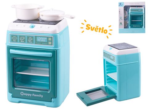 Obrázek produktu: Sporák 15 x 10 cm na baterie se světlem a doplňky