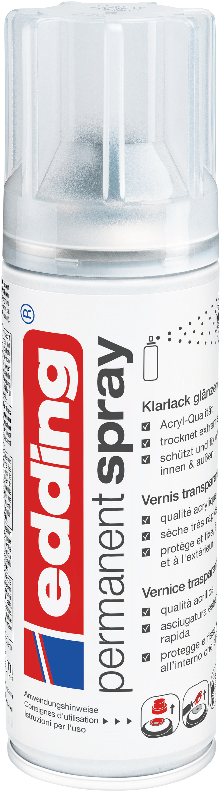 Akrylový sprej edding 5200 - fixační lesklý 997, objem 200,00 ml