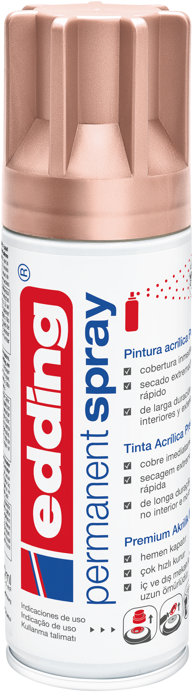 Permanentní sprej Edding 5200, 200 ml růžově zlatá 937