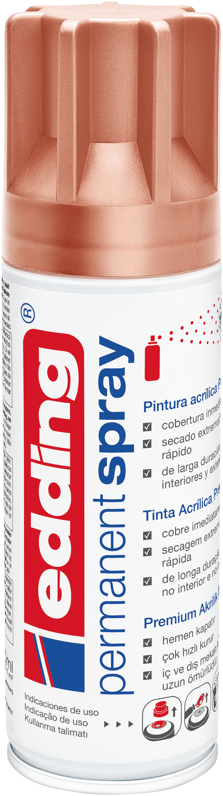Permanentní sprej Edding 5200, 200 ml měď matná 932