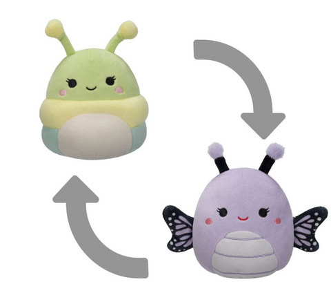Obrázek produktu: Squishmallows 2 v 1 Housenka Rutabaga a motýl Bibiana