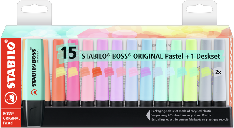 STABILO BOSS ORIGINAL Pastel (15 ks)