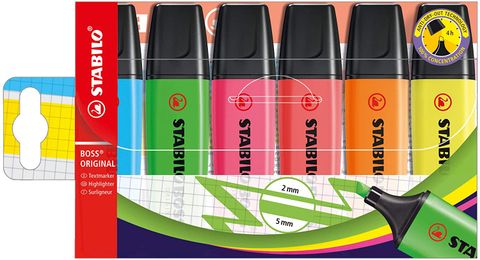 Obrázek produktu: STABILO BOSS ORIGINAL Zvýrazňovač - sada 6 barev