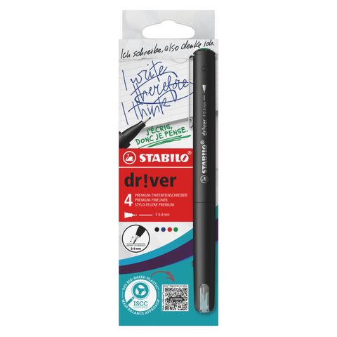 Obrázek produktu: STABILO dr!ver Prémiový liner F - sada 4 barev