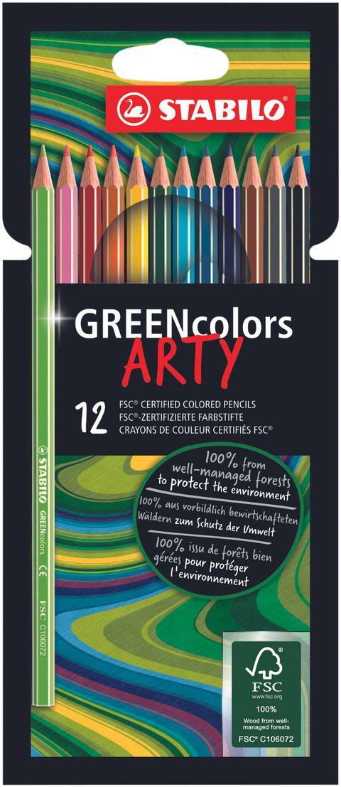 Obrázek produktu: STABILO GREENcolors Pastelky ARTY - sada 12 barev