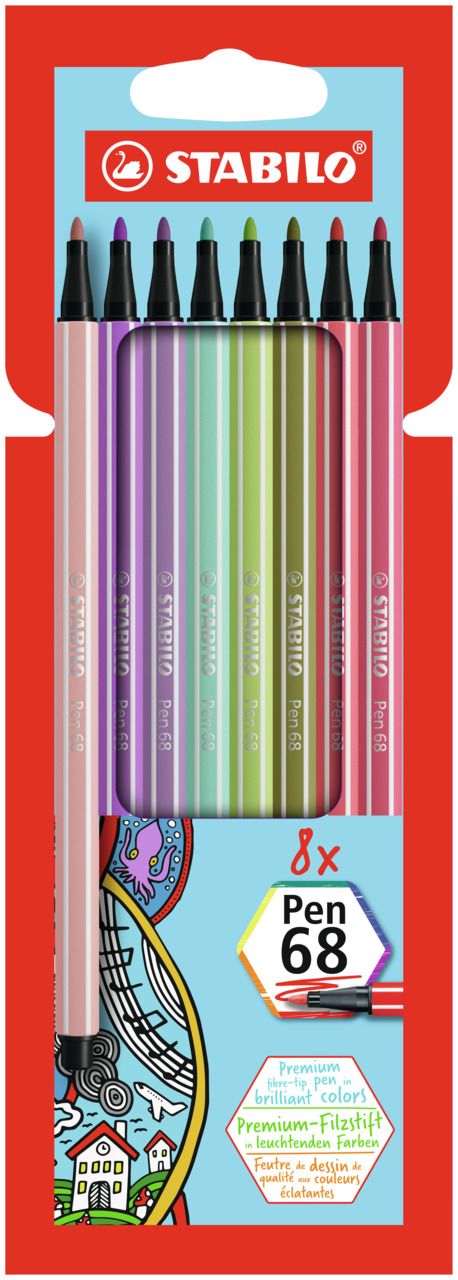 Fixka STABILO Pen 68 sada 8 ks