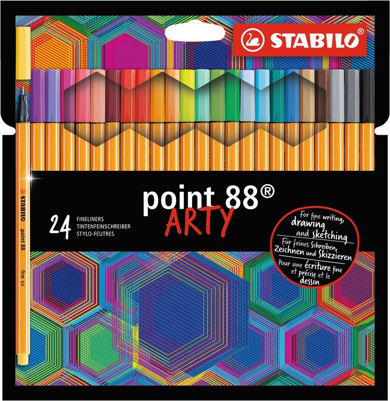 STABILO 8824-1-20 ARTY Jemný liner point 88, 24 ks pouzdro