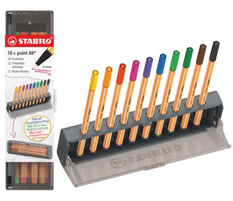 Obrázek produktu: STABILO point 88 Jemný liner - sada 10 barev click set