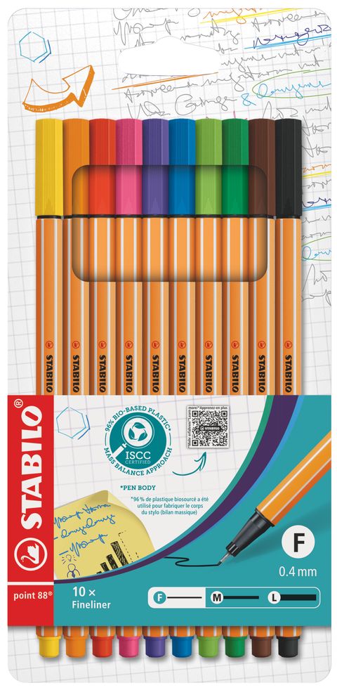Obrázek produktu: STABILO point 88 Jemný liner - sada 10 barev