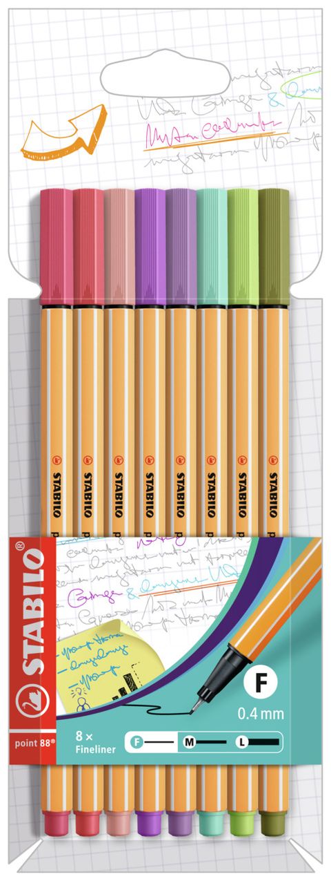 Obrázek produktu: STABILO point 88 Jemný liner - sada 8 barev (nové barvy)
