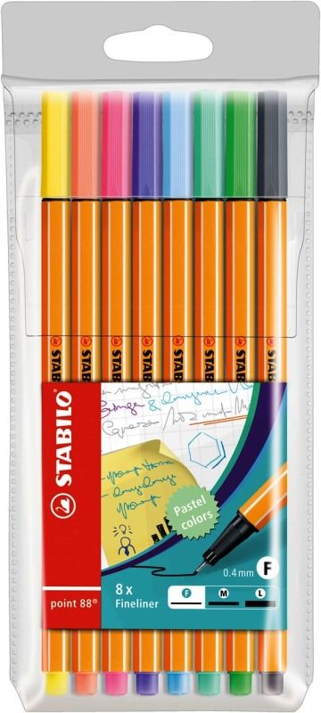 STABILO point 88 Jemný liner - sada 8 barev Pastel