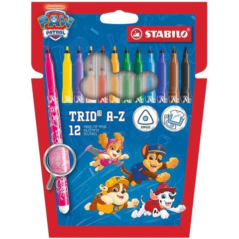 Obrázek produktu: STABILO Trio A-Z vláknový fix - sada 12 barev Tlapková patrola