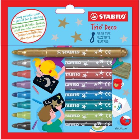Obrázek produktu: STABILO TRIO DECO Metalický vláknový fix - sada 8 barev