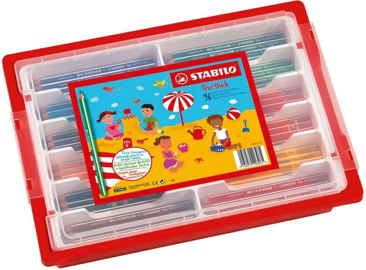 STABILO Trio thick silné trojhranné pastelky - 96 ks, box