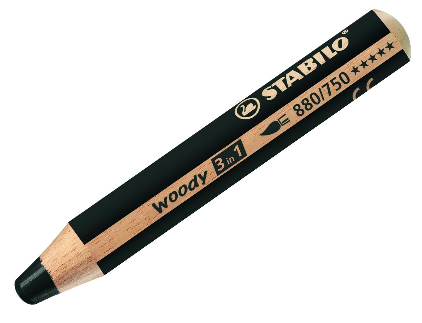 STABILO woody 3 in 1 Multifunkční pastelka - černá