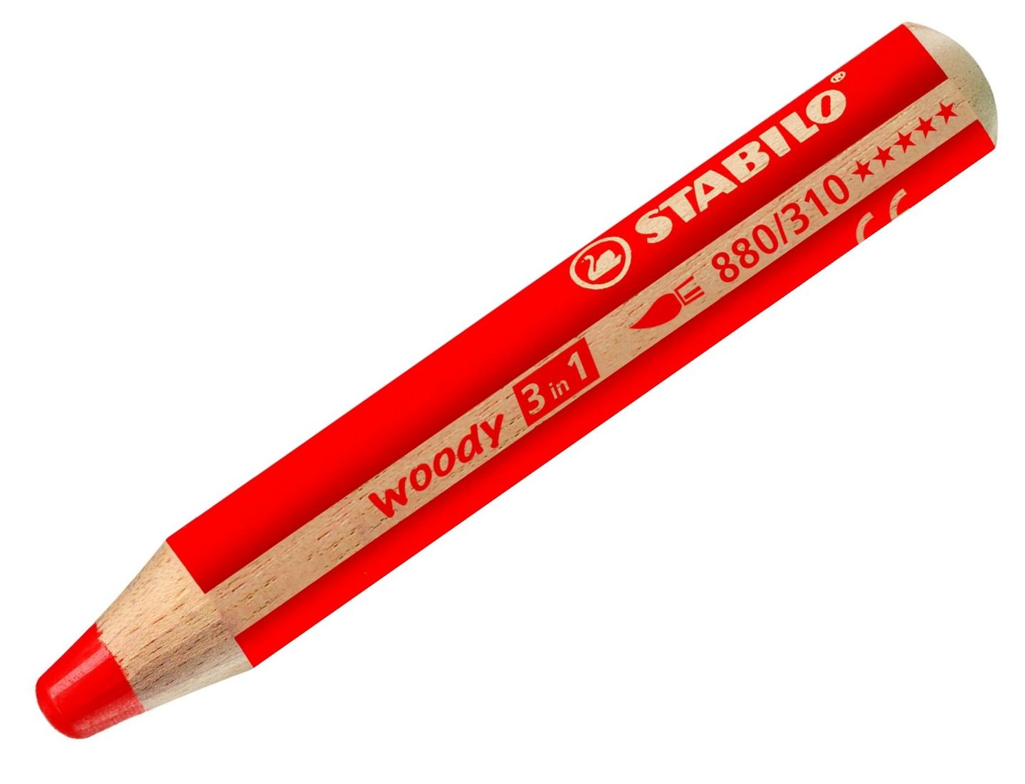 STABILO woody 3 in 1 Multifunkční pastelka - červená