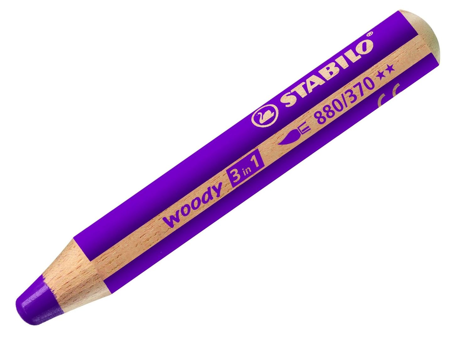 STABILO woody 3 in 1 Multifunkční pastelka - lila