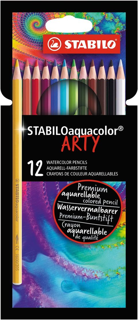 Obrázek produktu: STABILOaquacolor Akvarelové pastelky ARTY - sada 12 barev