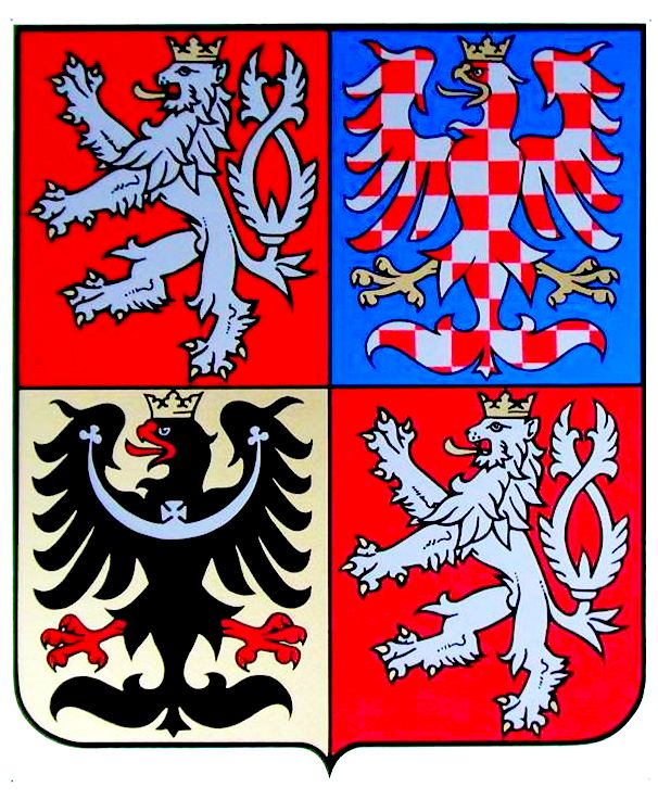 Státní znak ČR 160×130 mm, PVC samolepka bílá