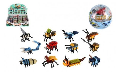 Obrázek produktu: Stavebnice brouk plast 6cm mix druhů v kouli