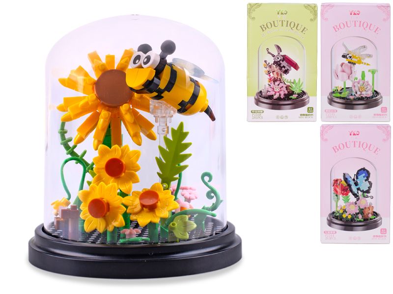 Stavebnice hmyz s květinou, mix druhů