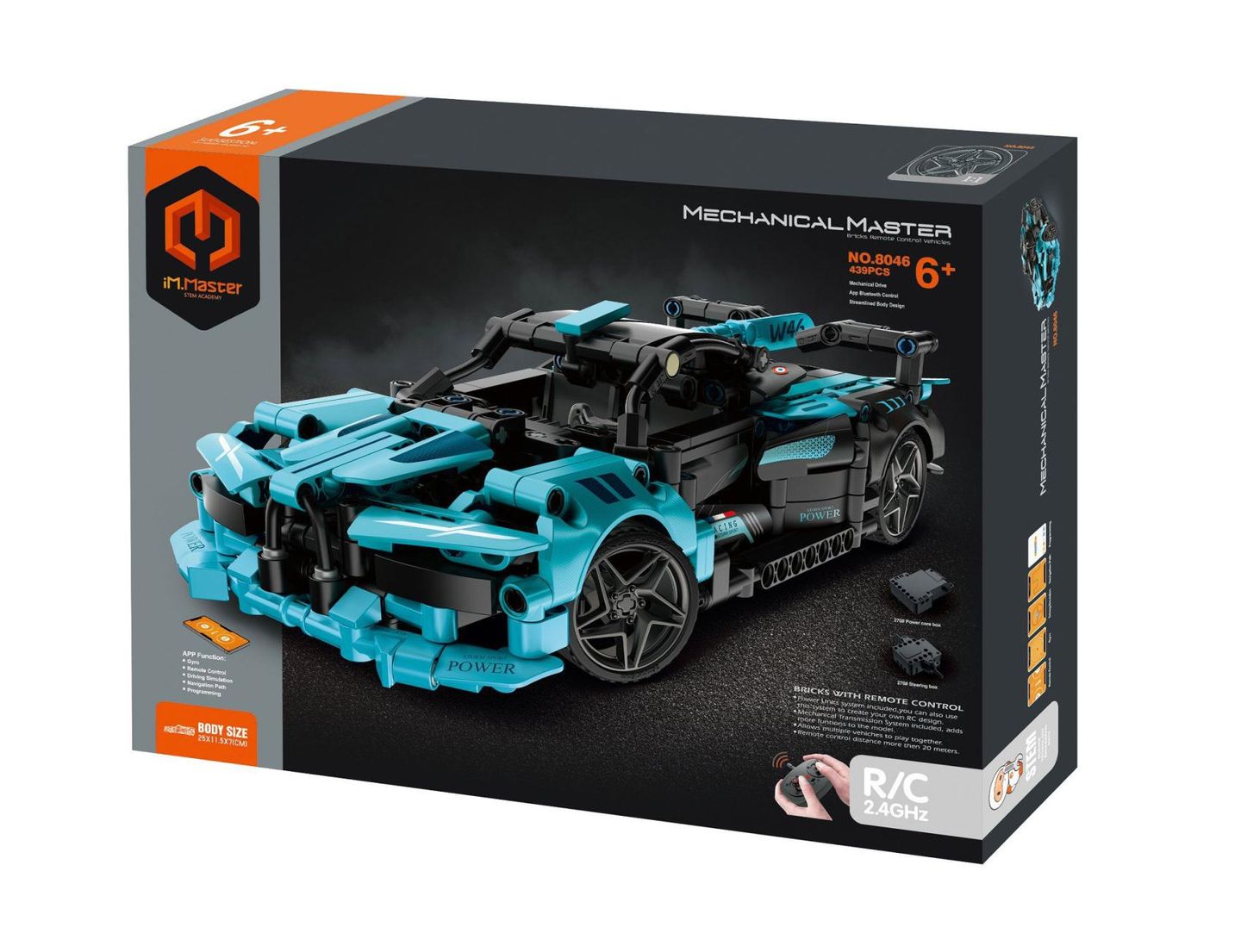 Stavebnice iM.MASTER programovací auto RC plast  2,4GHz  439 dílků na baterie