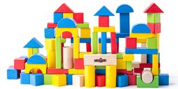 Obrázek produktu: Stavebnice kostky barevné v kyblíku, 100 ks