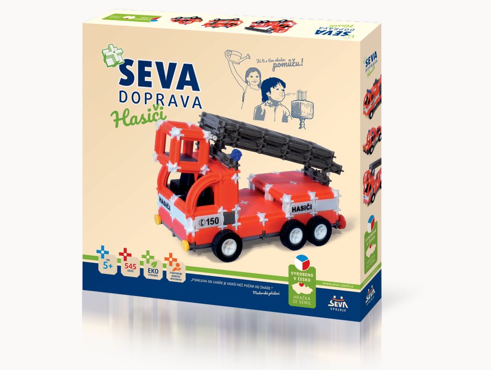 Stavebnice SEVA Doprava - Hasiči /545 dílů/