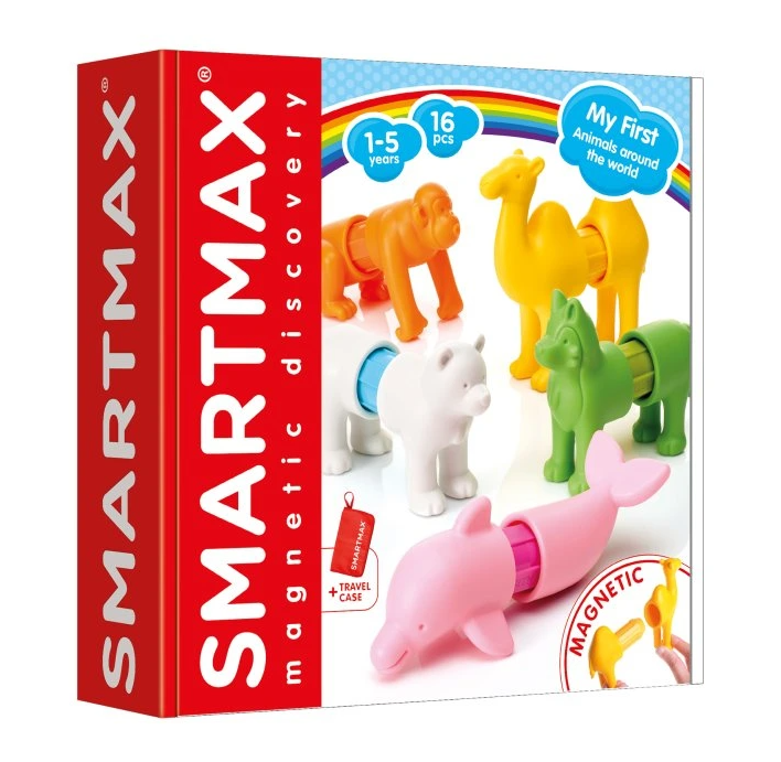 Stavebnice SmartMax - Moje první zvířátka z celého světa - 16 ks