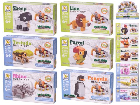 Obrázek produktu: Stavebnice zvířátko 19-33 ks v krabičce, mix druhů