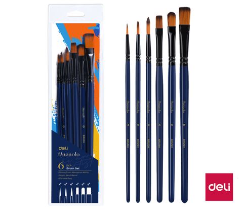 Obrázek produktu: Štětce Finenolo DELI - kulaté + ploché - sada 6 ks