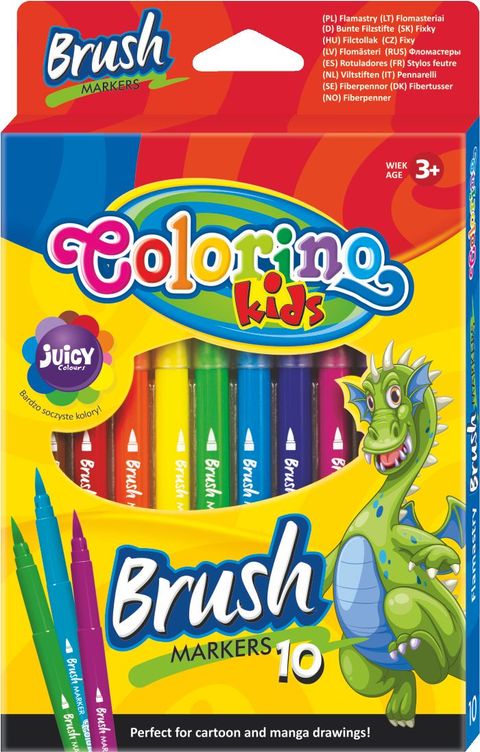 Obrázek produktu: Štětcové fixy Colorino - 10 barev