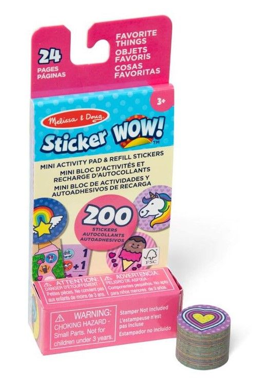 Samolepky - Sticker WOW! náplň s mini knížkou, Veselé obrázky (M&amp;D)