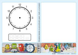 Obrázek produktu: Stíratelná tabulka na procvičování psaní, hodin a kreslení